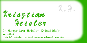 krisztian heisler business card